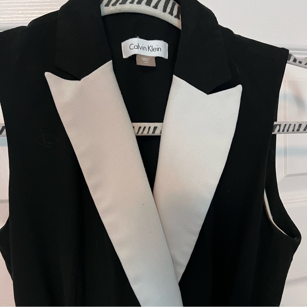 Calvin Klein Black and White Dress Size 2 Petite - Picture 4 of 14